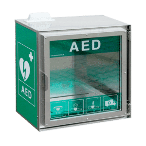 CA HSS100GSM -defibrillaattorikaappi ulkokäyttöön